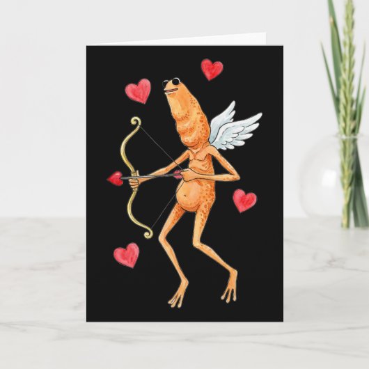 Marcus The Worm Valentijn Cupido Meme Ontwerp  Kaart (Voorkant)