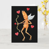 Marcus The Worm Valentijn Cupido Meme Ontwerp  Kaart (Gele Bloem)