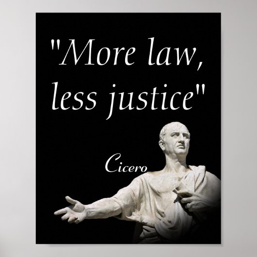Marcus Tullius cicero citaat over recht en recht Poster (Voorkant)