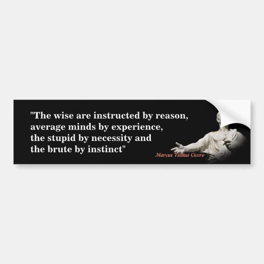 Marcus Tullius Cicero-prijsopgave om redenen Bumpersticker (Voorkant)