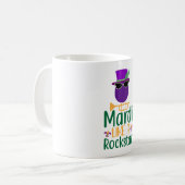 Mardi als een Rockstar Typografische Coffee-Mok Koffiemok (Voorkant links)