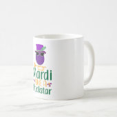 Mardi Als Een Rockster Typografie Koffiemok (Voorkant rechts)