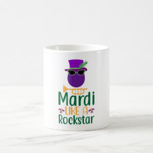 Mardi Als Een Rockster Typografie Koffiemok