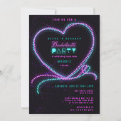 Mardi Beads Bourbon Neon Heart Bachelorette Kaart (Voorkant)