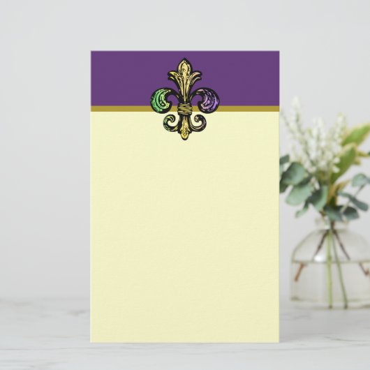 Mardi Fleur de Gras Briefpapier (Staand voorkant)