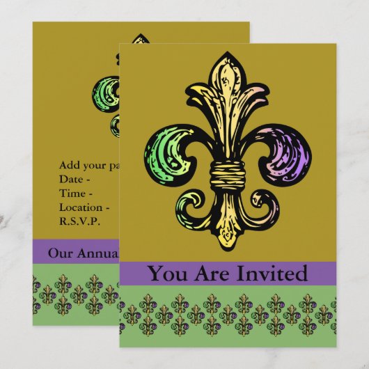 Mardi Fleur de Gras Kaart (Voorkant / Achterkant)