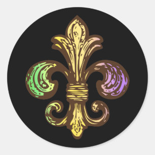Mardi Fleur de Gras Ronde Sticker