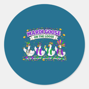 Mardi Goose Loose Coquette Ganzen Ronde Sticker
