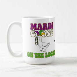 Mardi Goose On The Loose Funny Fat Tuesday Design Koffiemok