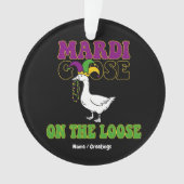 Mardi Goose On The Loose Funny Fat Tuesday Design Ornament (voorkant)