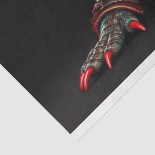 Mardi Gra Gekleurde Alligator Decoupage Tissuepapier (Detail)