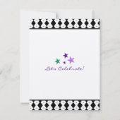 Mardi Gra Theme Birthday Kaart (Achterkant)