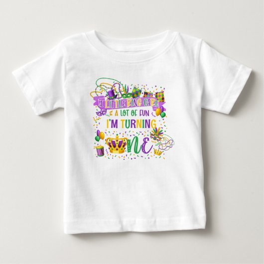 Mardi Gras 1st Birthday (King Cake & Fun) Shirt (Voorkant)