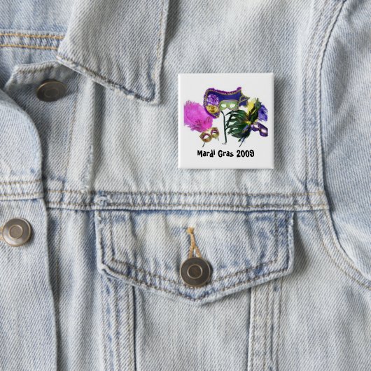 Mardi Gras 2009 Button (In situ)