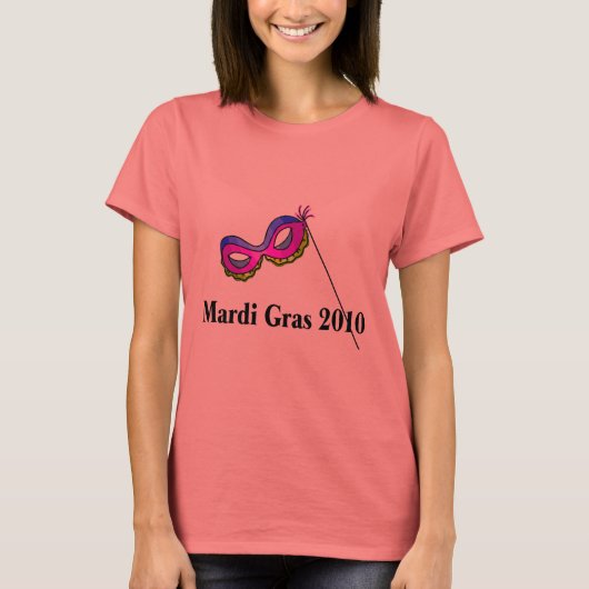 Mardi Gras 2010 Masker T-shirt (Voorkant)