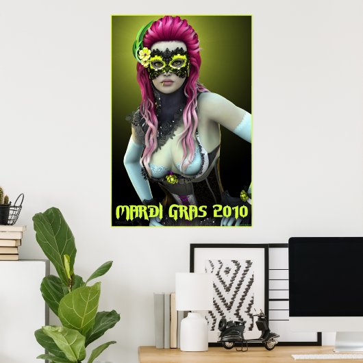 Mardi Gras 2010 Poster (Thuiskantoor)