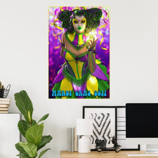 Mardi Gras 2011 Poster (Thuiskantoor)