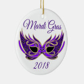 Mardi Gras 2018 Masker Keramisch Ornament (Rechts)