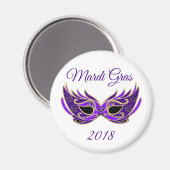 Mardi Gras 2018 Masker Magneet (Voorkant / Achterkant)