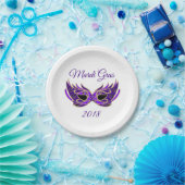 Mardi Gras 2018 Masker Papieren Bordje (Feest)
