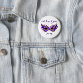 Mardi Gras 2018 Masker Ronde Button 5,7 Cm (In situ)