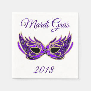 Mardi Gras 2018 Masker Servetten
