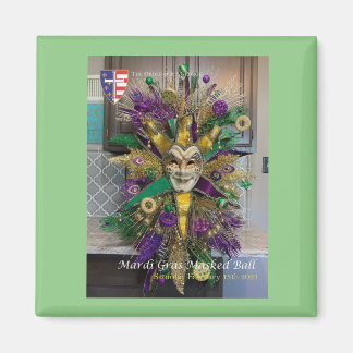 Mardi Gras 2021 Maskallen herdenkingsmagneet Magneet