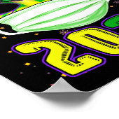 Mardi Gras 2022 met gezichtsmasker Poster (Hoek)