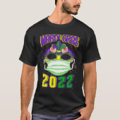 Mardi Gras 2022 met gezichtsmasker T-shirt (Voorkant)