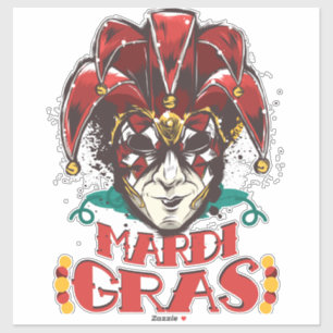 Mardi Gras 2022 Venetiaans Masker Sticker
