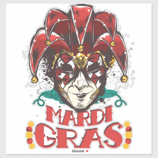 Mardi Gras 2022 Venetiaans masker Sticker (Vel)