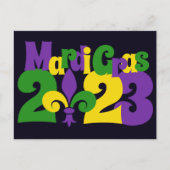 Mardi Gras 2023 fleur-de-lis Briefkaart (Voorkant)