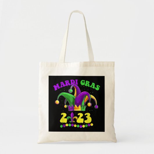 Mardi Gras 2023 Jester Outfit New Orleans Carnaval Tote Bag (Voorkant)