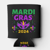 Mardi Gras 2024 gepersonaliseerd Blikjeskoeler (Achterkant)