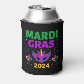 Mardi Gras 2024 gepersonaliseerd Blikjeskoeler (Blikje Achterkant)