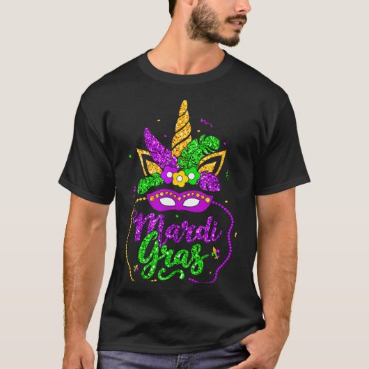 Mardi Gras 2024 Mask Beads New Orlean Party Women  T-shirt (Voorkant)