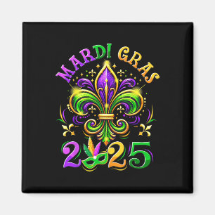 Mardi Gras 2025 Fleur de Lis Mannen Vrouwen Kinder Magneet