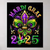 Mardi Gras 2025 Fleur de Lis Mannen Vrouwen Kinder Poster (Voorkant)