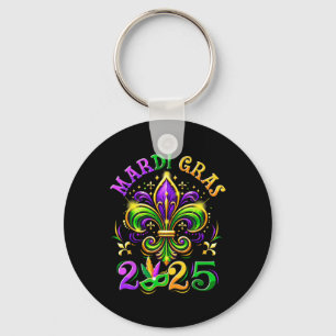 Mardi Gras 2025 Fleur de Lis Mannen Vrouwen Kinder Sleutelhanger
