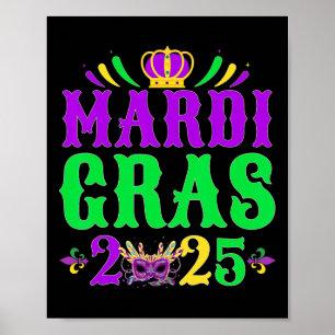Mardi Gras 2025 Jester Kostuum Mardi Gras Familie  Poster