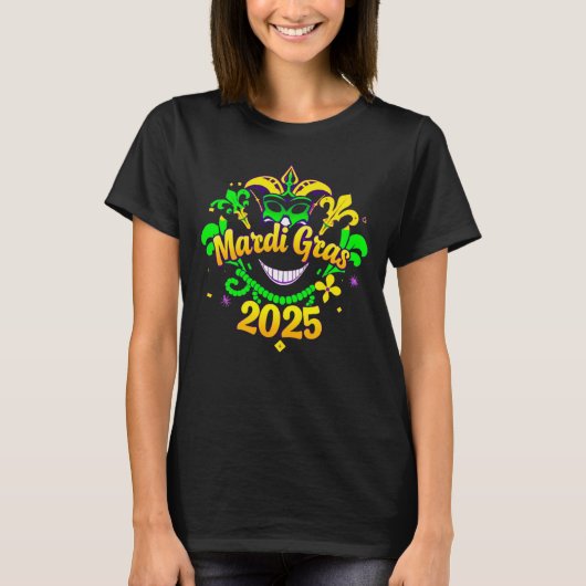 Mardi Gras 2025: Laat de goede tijden rollen! T-shirt (Voorkant)