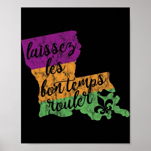 Mardi Gras 2025 Laissez Les Bon Temps Rouler New O Poster (Voorkant)