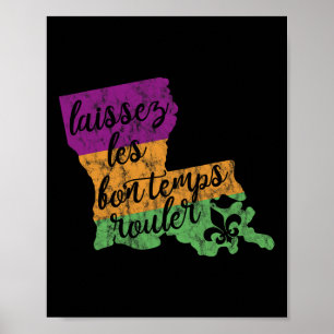 Mardi Gras 2025 Laissez Les Bon Temps Rouler Nieuw Poster