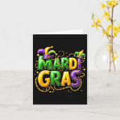 Mardi Gras 2025 Outfits voor mannen Vrouwen Kaart (Gele Bloem)