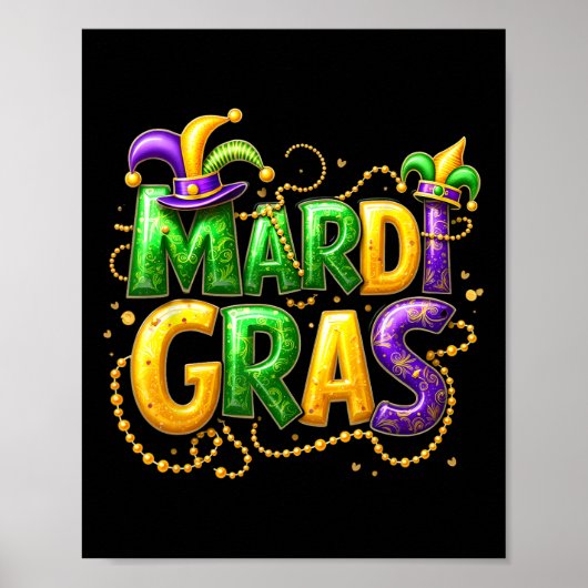 Mardi Gras 2025 Outfits voor mannen Vrouwen Poster (Voorkant)