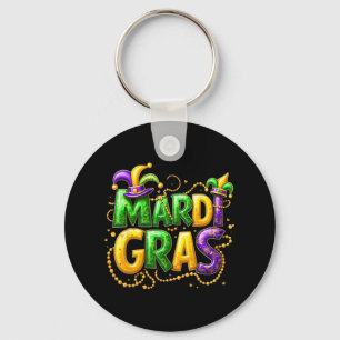 Mardi Gras 2025 Outfits voor mannen Vrouwen Sleutelhanger