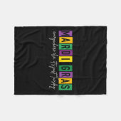 Mardi Gras 2025 Overal anders is het gewoon dinsda Fleece Deken (Voorkant (Horizontaal))