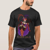 Mardi Gras 2025  stijl dame New Orleans T-shirt (Voorkant)