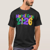 Mardi Gras 2026 fleur-de-lis T-shirt (Voorkant)