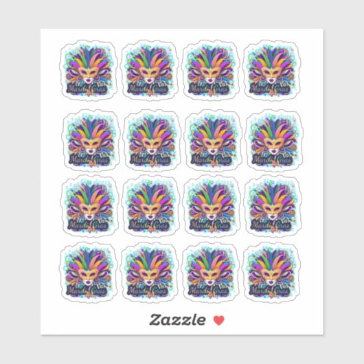 Mardi Gras '24 stickers (Vel)
